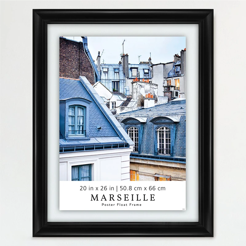 MCS, Black Marseille Poster Float Frame, 20x26 Inch, 20 x 26