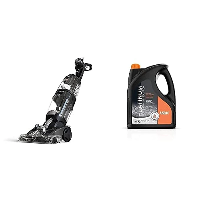 Vax ECB1SPV1 Platinum Power Max Carpet Cleaner, Black with 1-9-142060 Platinum Professional Carpet Cleaner Solution, 4 L