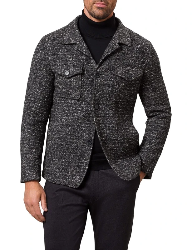 Pierre Cardin Men's Herren Sakko Gemustert Mac-2 Futureflex Blazer, Gray, 38