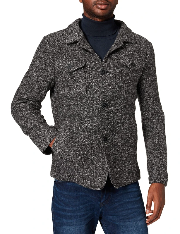 Pierre Cardin Men's Herren Sakko Gemustert Mac-2 Futureflex Blazer, Grey, 46R