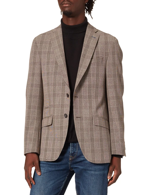 Pierre Cardin Lucas Futureflex Checked Jacket, Linen, 44R