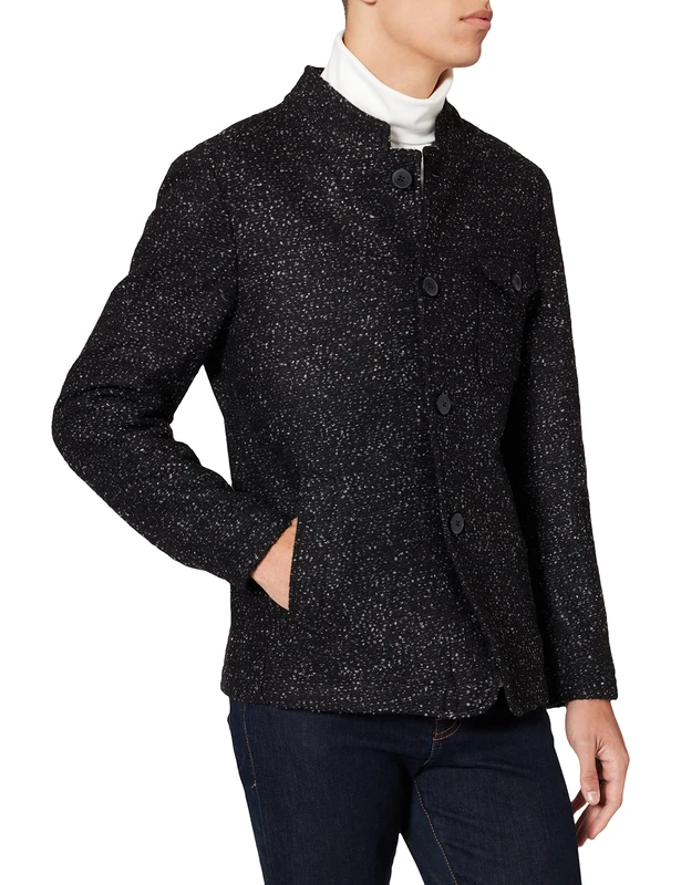 Pierre Cardin Men's Mac-3 Futureflex Patterned Jacket Blazer, Gray, 40L