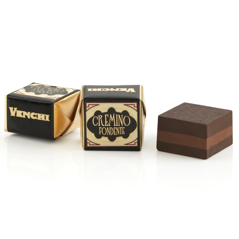 Venchi - Extra Dark Cremino Chocolates Bulk Bag, Almond and "PGI Piedmont Hazelnut", 220,4 lb, Gluten-Free, Dye-free and Preservative-Free