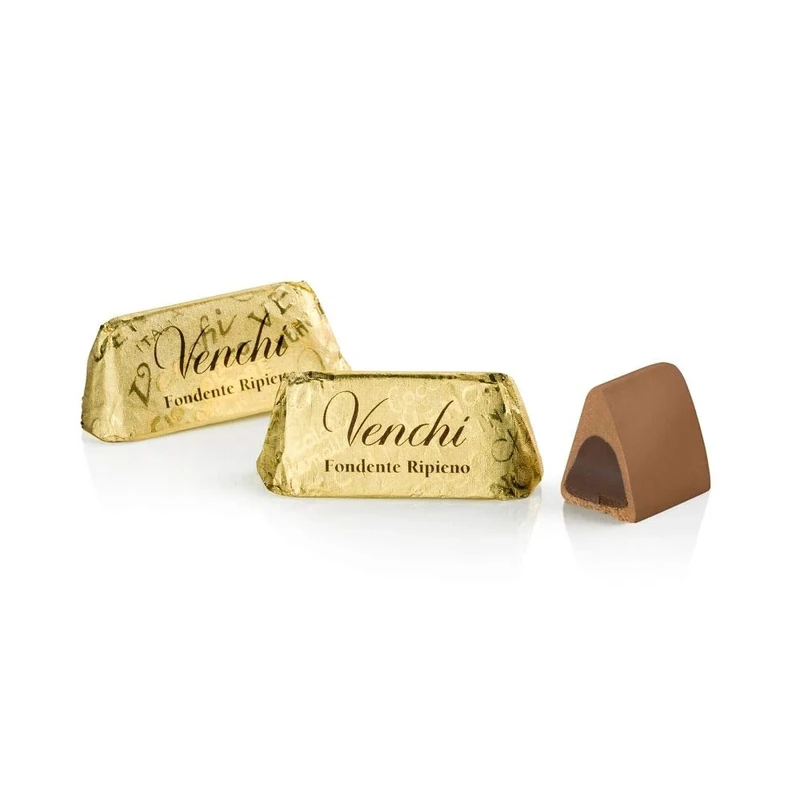 Venchi Zartbitter gefüllter Gianduiotto, Bulk 1 kg, Gianduja mit ganzen Piemont-Haselnüssen g.g.A.,Glutenfrei