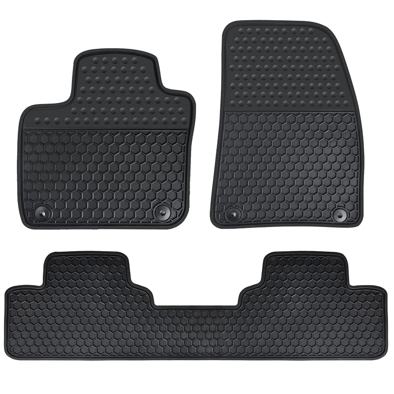 Matericuo Car Floor Mats Custom Fit for 2019-2021 Volvo XC40 Full Black Rubber Auto Liner Mats All Weather Protection Heavy Duty Odorless