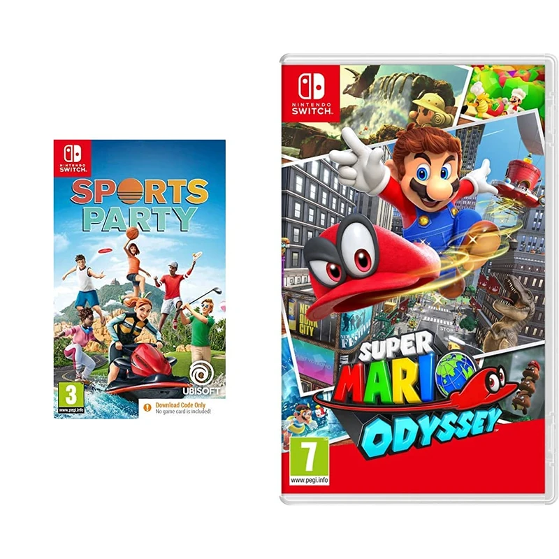 Super Mario Odyssey + Sports Party (Code in Box) (Nintendo Switch)
