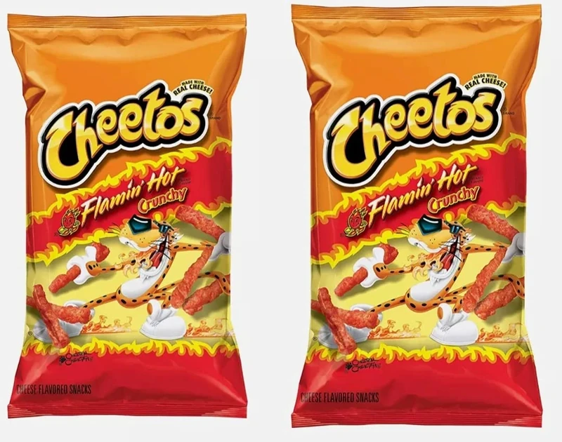 2 x Original AMERICAN FLAMIN HOT CHEETOS CRUNCHY USA Imported Big bag 226g each