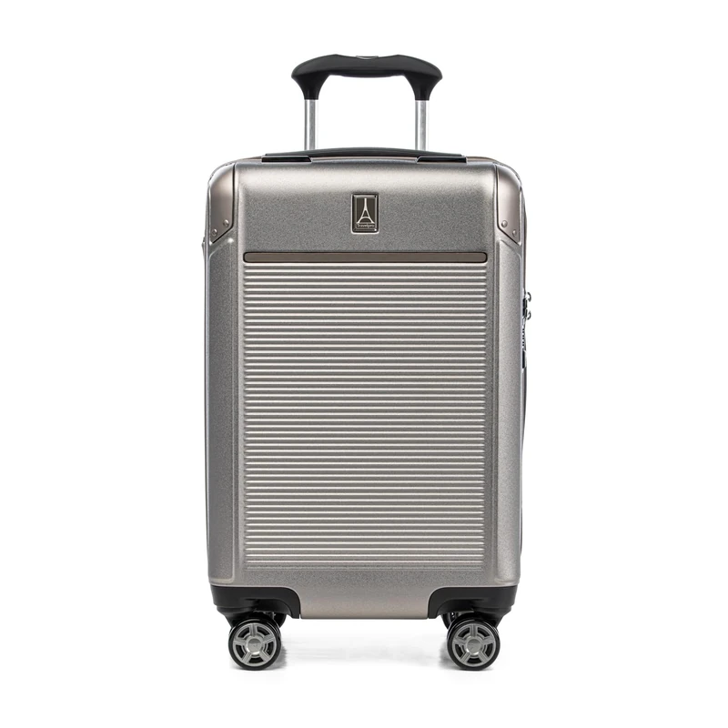 Travelpro Platinum Elite TSA Lock Hard Shell Case with Swivel Wheels, Polycarbonate Suitcase, Metallic Sand, Carry-on 21-Inch, Platinum Elite Hard Case with Swivel Wheels, TSA Lock, Hard Shell