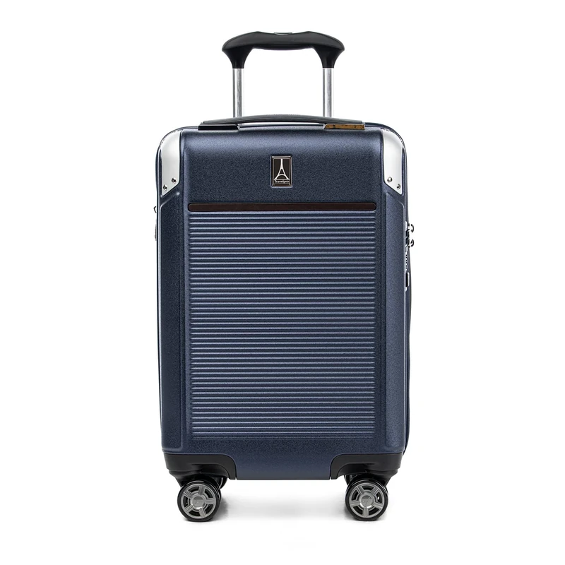 Travelpro Platinum Elite Hardside Expandable Suitcase, 8 Wheel Spinner, TSA Lock, Hard Shell Polycarbonate Suitcase, True Navy Blue, Compact Carry on 56x36x23 cm