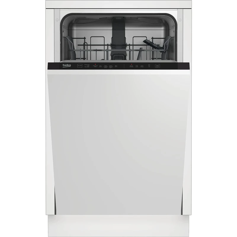 Beko DIS15020 Slim-Line Integrated Dishwasher | Black Control Panel with 13 Place Setting | x30 Minute Quick Wash Technology