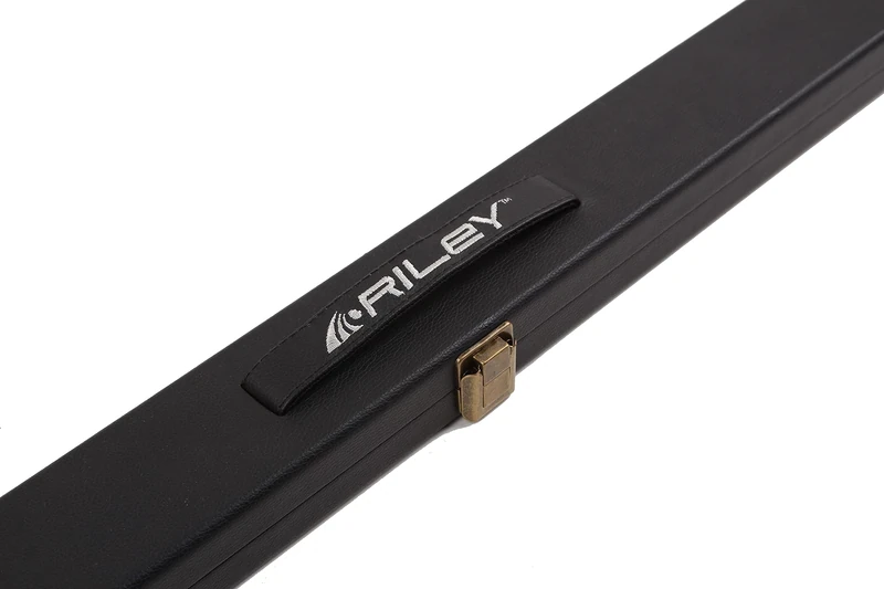 Riley Hard Snooker/Pool Cue Case (M3426-R) - for 3/4 Cut Cue with Extension, Black, 3 Piece Cue - Image 1