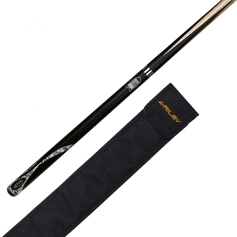 Riley Moderno 2 Piece North American Ash Snooker Cue with WAC System - 145cm- 9.5mm tip with soft cue case