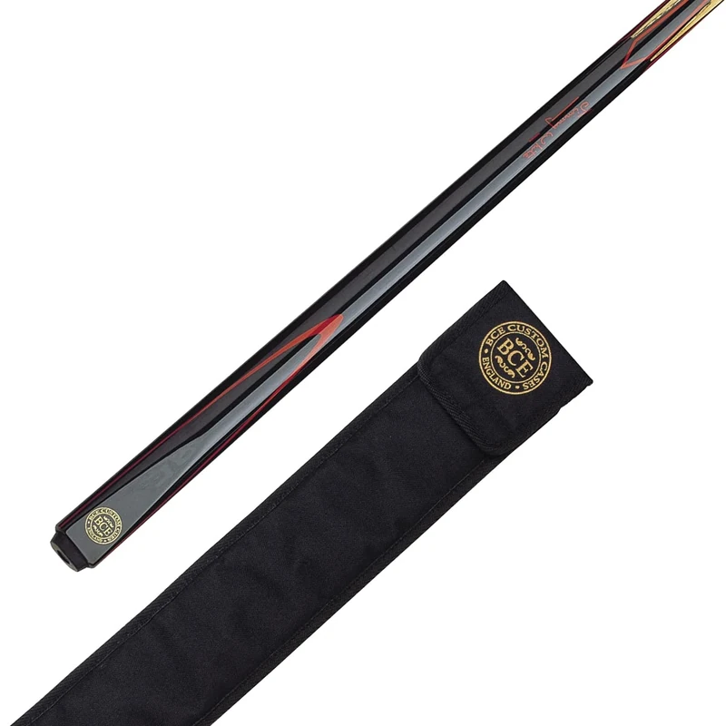 BCE 2 Piece North American Ash Snooker/Pool Cue- 145cm- 9.5mm tip with soft case