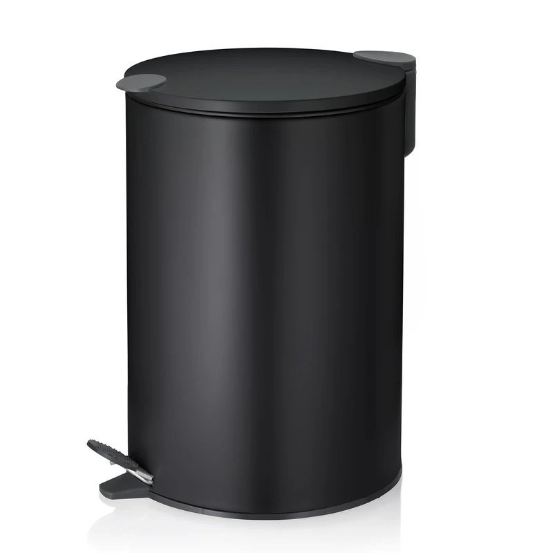 kela Mats Pedal Bin, Metal, Black, 12 Litre