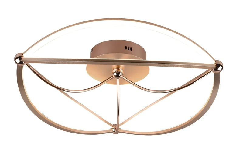 Trio Leuchten Charivari 621290108 LED Ceiling Light Metal Matt Brass with 42 Watt LED Switch Dimmer