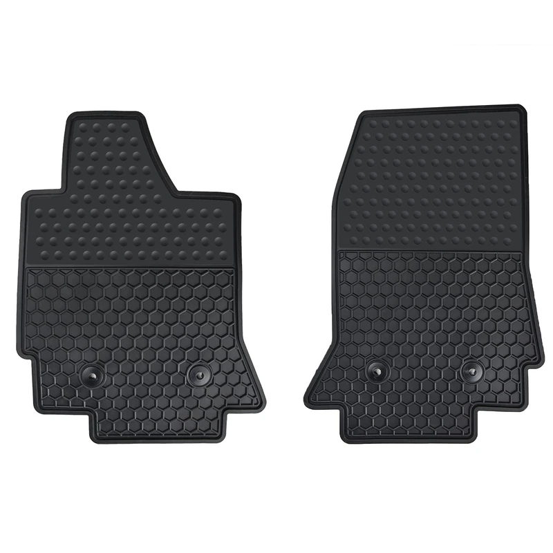 Matericuo Car Floor Mats Custom Fit for C7 Corvette 2014-2019 Full Black Rubber Auto Liner Mats All Weather Protection Heavy Duty Odorless