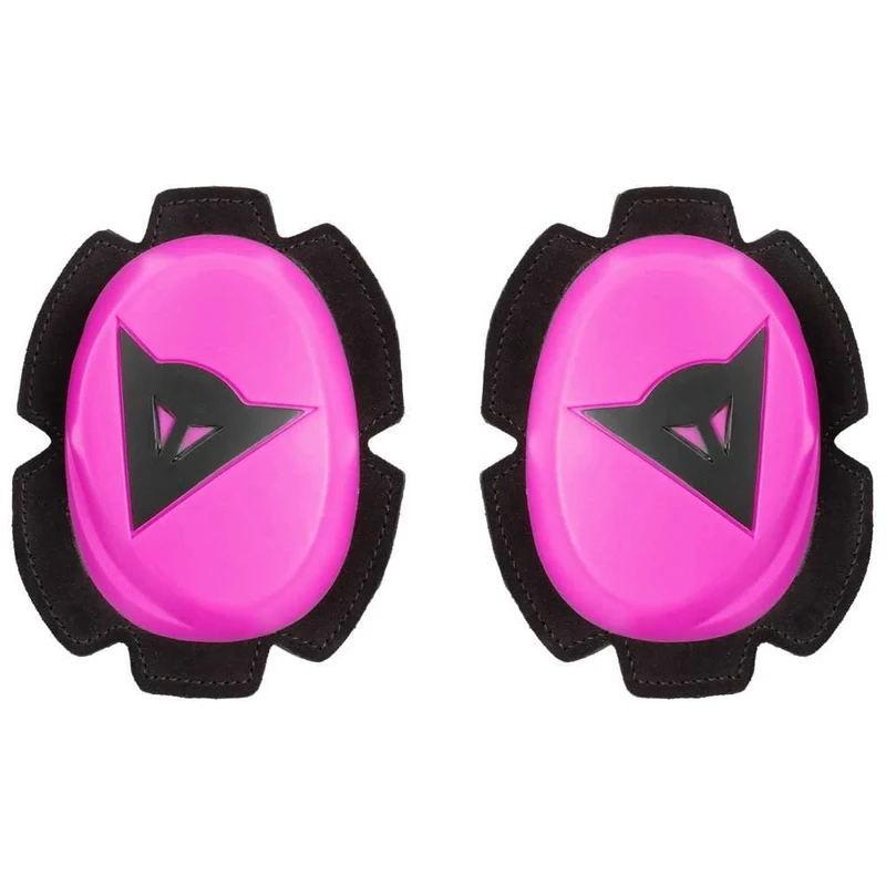 Dainese - Pista Knee Slider, Polyurethane Motorbike Knee Pads, Smooth Contact with Track and Asphalt, Motorcycle Slider with Velcro Closure, Fucsia/Black
