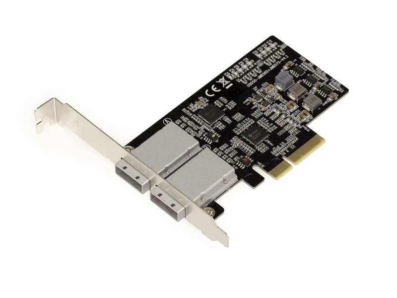 KALEA-INFORMATIQUE PCIe 2.0 4x SAS + SATA - 6GB 8 Port EXTERNAL SFF8088 Controller Card with JMB575 Chipset JMB585