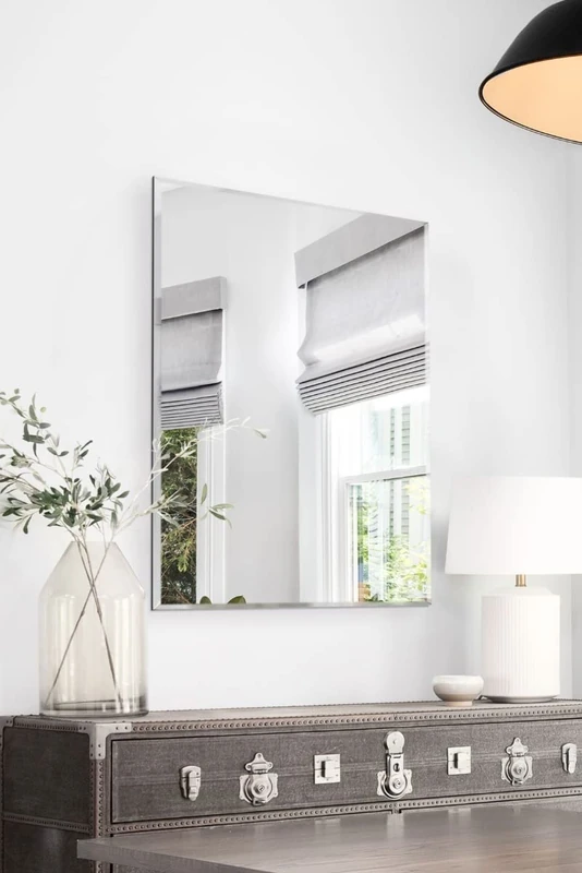 MirrorOutlet New Single Bevelled Venetian Wall Mirror 90 x 60CM 3ft x 2ft, Frameless, YC102