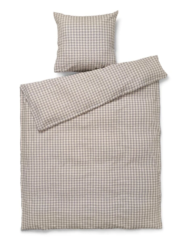 Juna, Bæk & Bølge Bed Linen Grey/Birch 140 x 200 cm Dk, Duvet Cover, Grey/Birch, Unisex Adult