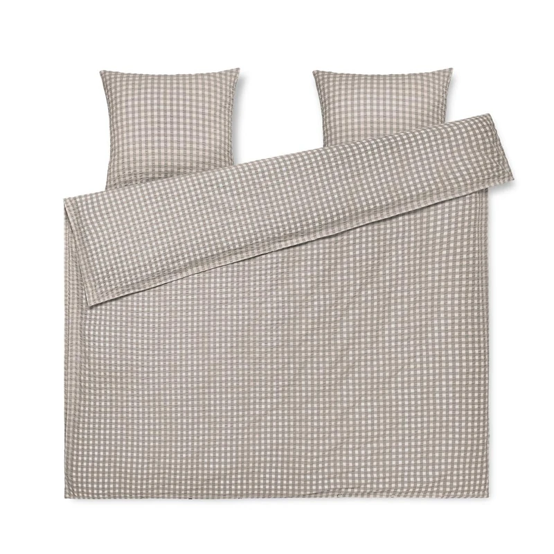Juna, Bæk & Bølge Bed Linen Grey/Birch 200 x 220 cm Dk, Duvet Cover, Grey/Birch, Unisex Adult