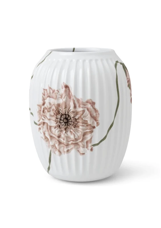 Kähler, Hammershøi Poppy Vase H21 White W. Deco, Vase, Multicolor, Unisex Adult