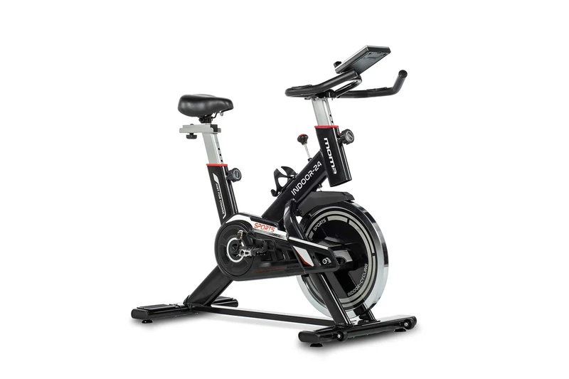 Moma Bikes Indoor cycle Exercise with flywheel 24kg, Monitor LCD, 4 pulse sensors and ergonomic saddle.
