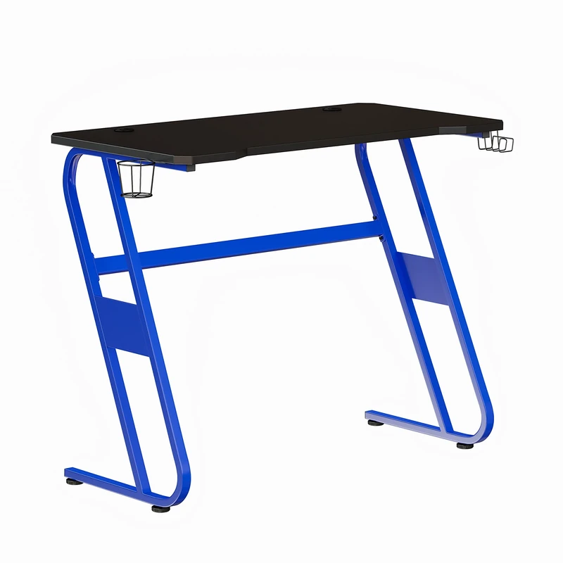 Flash Furniture Gaming Desk - Blue Ergonomic Computer Desk - 51.5" Gamers Table with Cup Holder and Headphone Hook