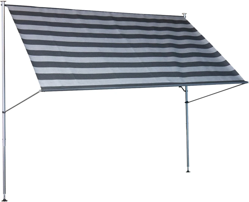 Angerer Clamp Awning Premium Stripes Dark Grey 350 cm Clamp Awning Grey