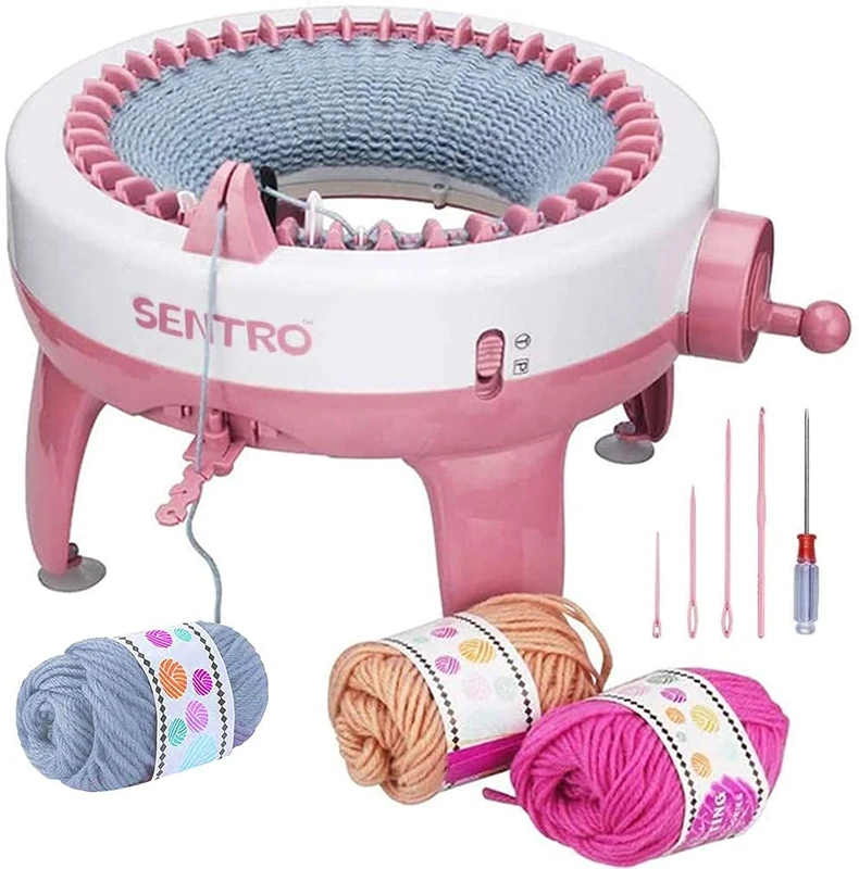 BAIAO Knitting Machine, Smart Weaving Loom Knitting Board Rotating Double Knitting Loom Machine, 40 Needles Knitting Round Loom Hand Artifact Wool Machine DIY for Adults and Kids