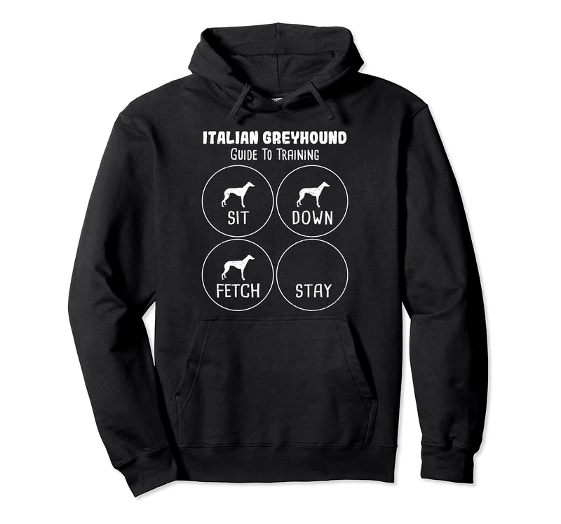 Training: Italian Greyhound Guide To Training - Dogs Sayings Pullover Hoodie - Image 1
