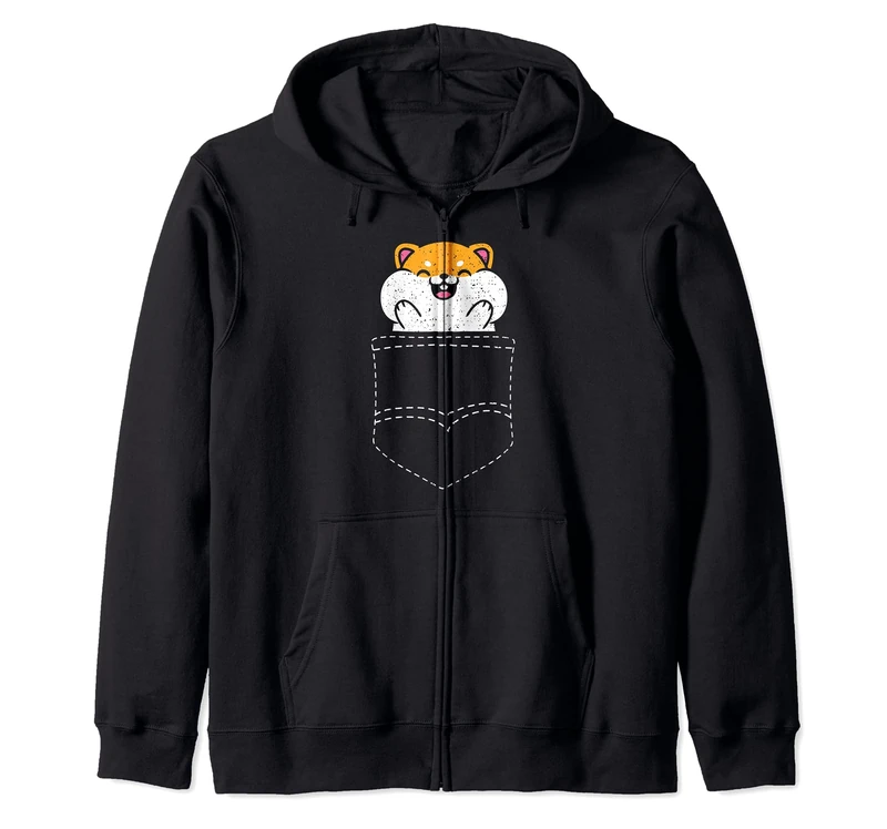 Hamster: Hamster Pocket - Pets Sayings Zip Hoodie