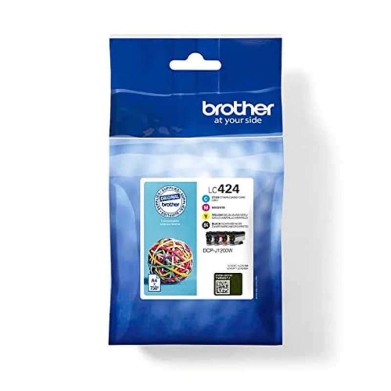 Brother LC-424BK/LC-424C/LC-424M/LC-424Y Inkjet Cartridges, Black/Cyan/Magenta/Yellow, Multi-Pack, includes 4 x Inkjet Cartridges, Brother Genuine Supplies
