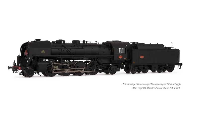 Arnold - SNCF, 141R 1173 steam locomotive, "Mistral", boxpok wheels, black, big fuel tender - Image 1