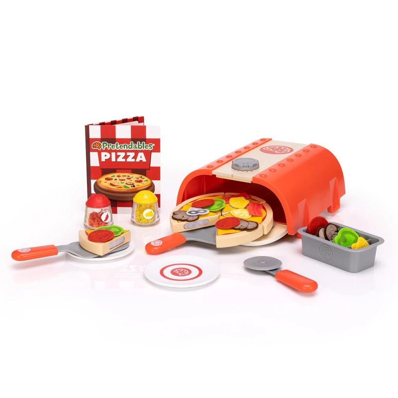 Fat Brain Toys Pretendables Pizza Oven Set - Kids Kitchen Toy