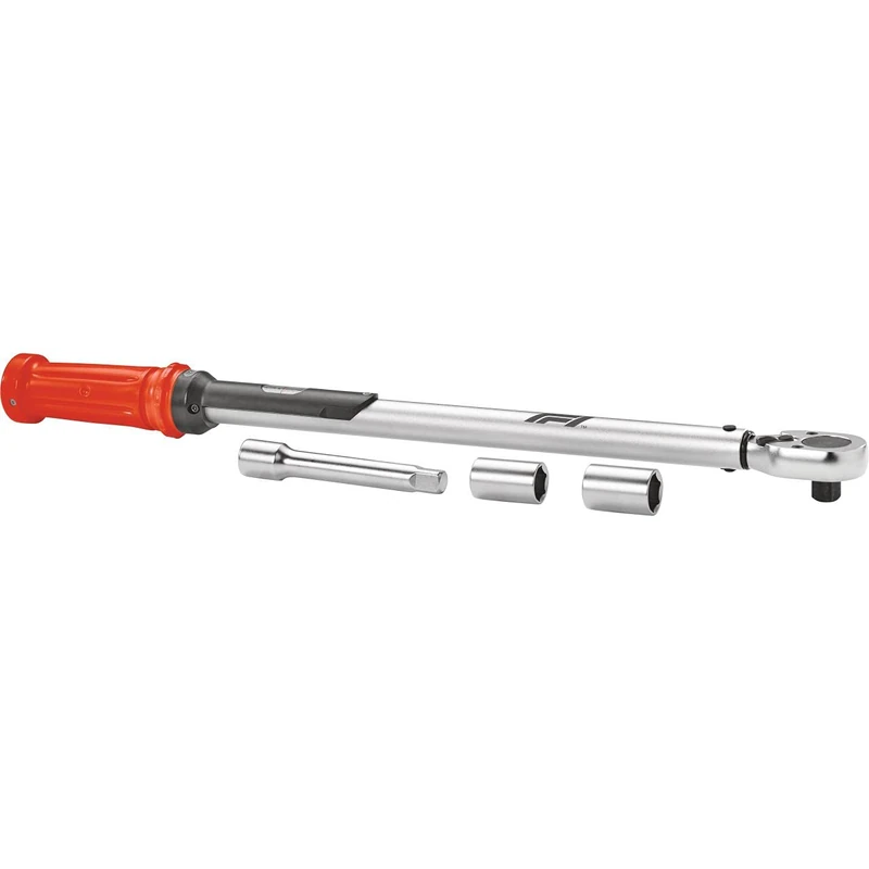 KEINEMARKE Formula 1 Torque Wrench, Adjustable from 40 to 210 Nm, Drive 1/2 inch Square, incl. Extension and sockets 17 mm and 19 mm - Image 1