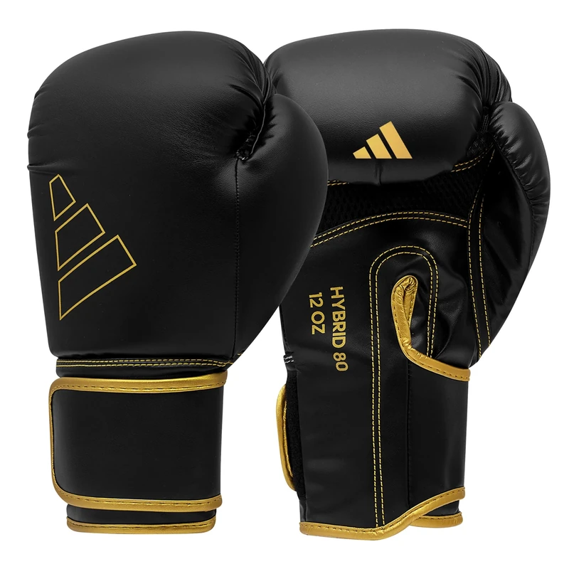 Adidas Boxing Gloves, Training, Sparring, Boxing Bag Workouts, For Men, Women, Kids, PU, Strap Provides Wrist Support, Hook, Punch, Hybrid 80