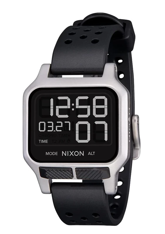 Nixon Unisex Adult Digital LCD Digital Module Watch with Silicone Strap A1320130-00, Surplus/Black, OSFM, Ribbon