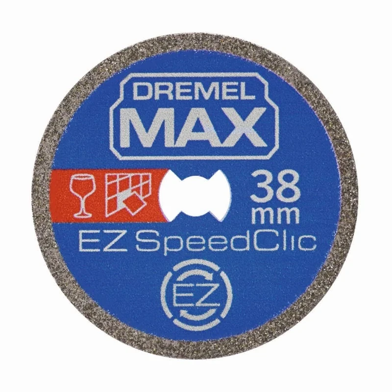 Dremel MAX High Performance Cutting Wheel (SC545DM) Diamond Coated Cutting Disc with EZ SpeedClic System, 38mm, Max Life Durability