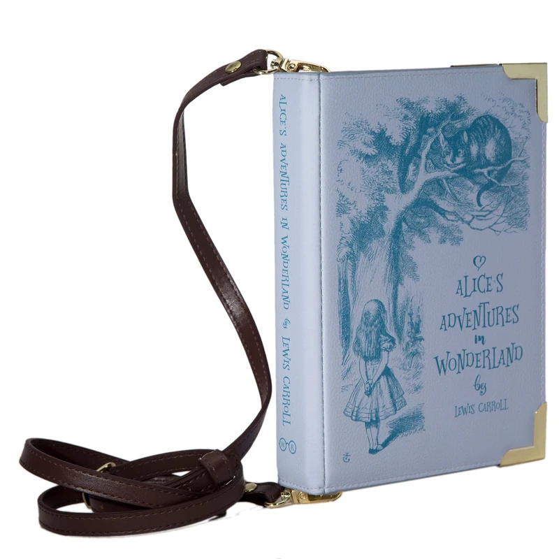 Well Read Alice in Wonderland Purple Small Book Themed Purse for Literary Lovers - Ideal Literary Gift for Book Club, Readers, Authors & Bookworms - Handbag & Crossbody Bag