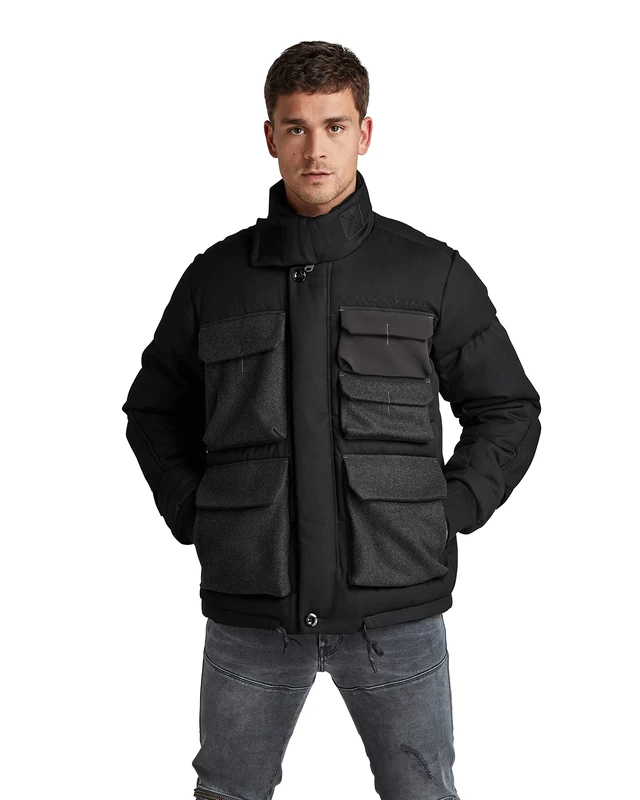 G-Star Men's Field Puffer Jacket PM, Black (dk black D20115-C897-6484), L