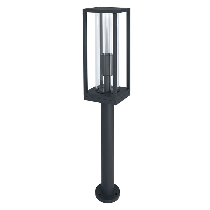 LEDVANCE LED Floor Lamp and Path Lamp for 1x E27 Lamps, Design Lamp with Frame Design for Outside for Direct Lighting, 60 cm Height, Made of High Quality Aluminum, Endura Frame 60 CM Post E27