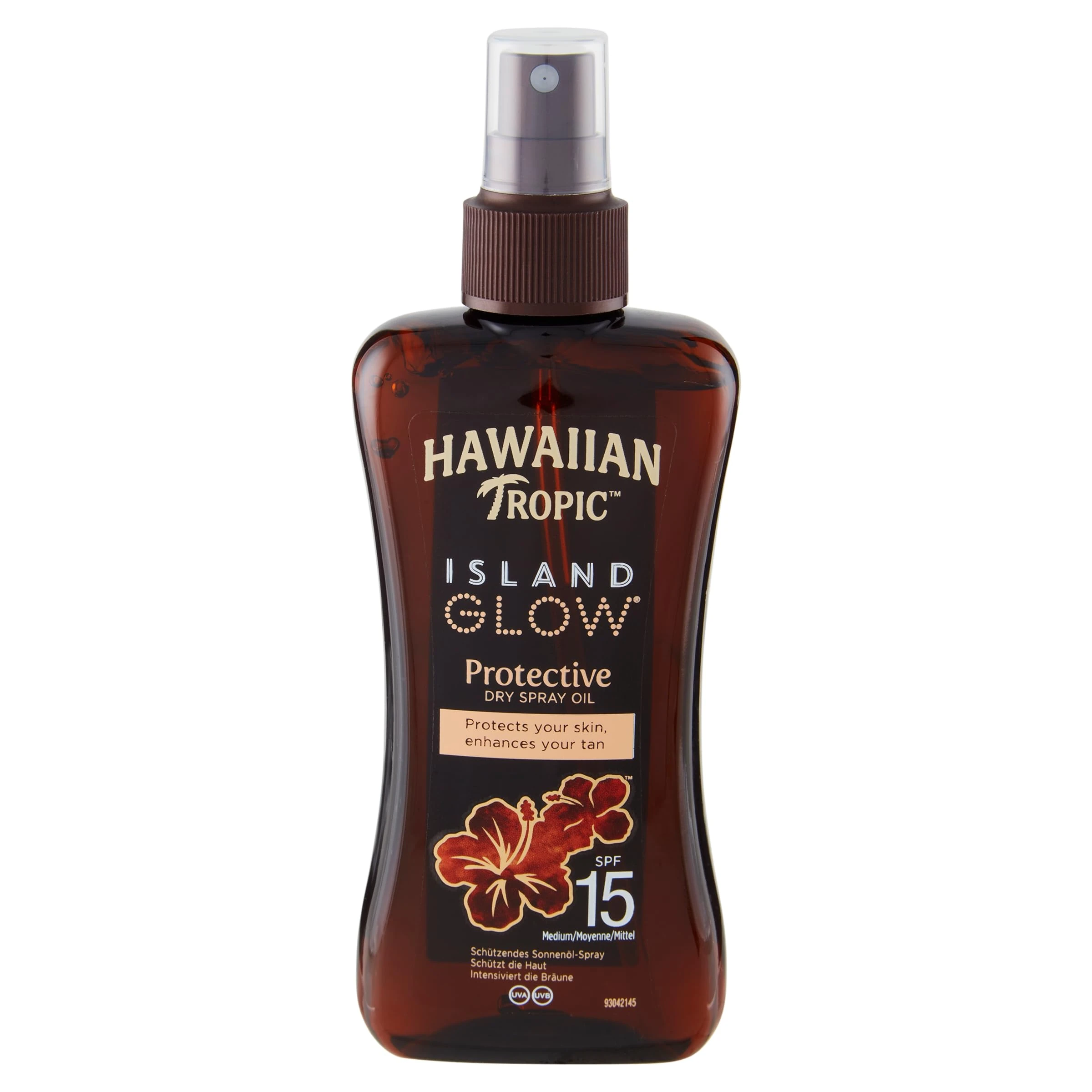 HAWAIIAN Tropic Island Glow Protective Dry Spray Oil SPF15 200ml