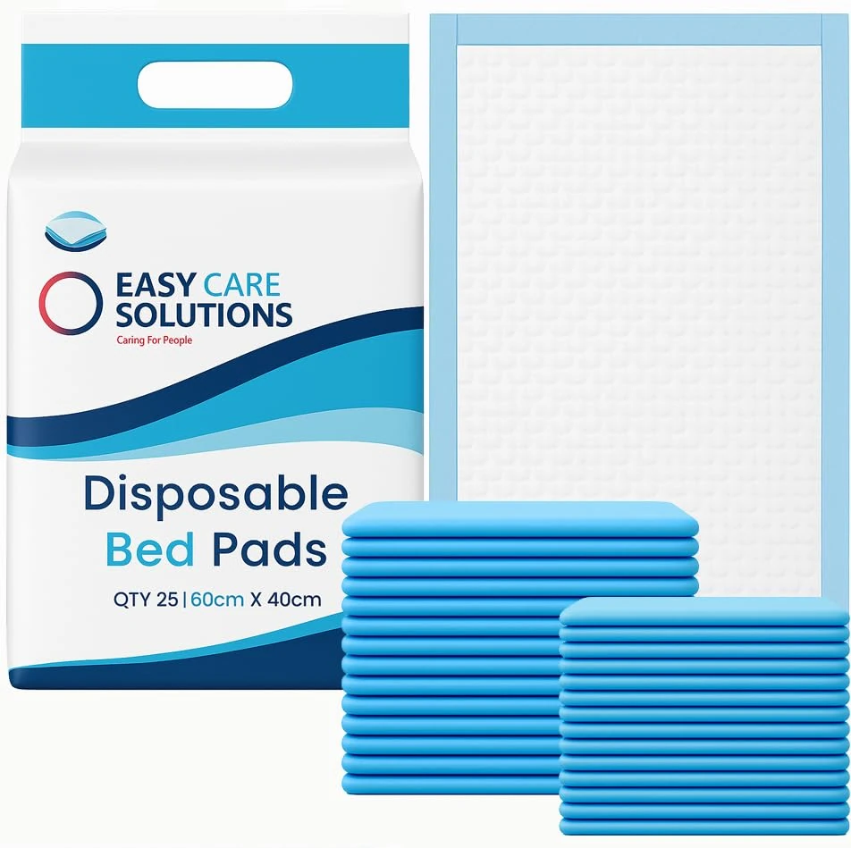 25 x Easy Care Solutions 40 x 60 cm | Disposable Incontinence Bed Pads, Underpads, Bed Mats, Mattress Protectors, Incontinence Pads, Waterproof Bed Sheets for Babies, Children & Adults | 1 Pack of 25