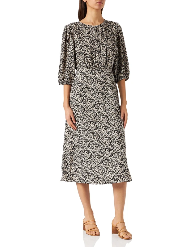 Louche Leonore midi Dress in Ramble Print, Multi, Size 12