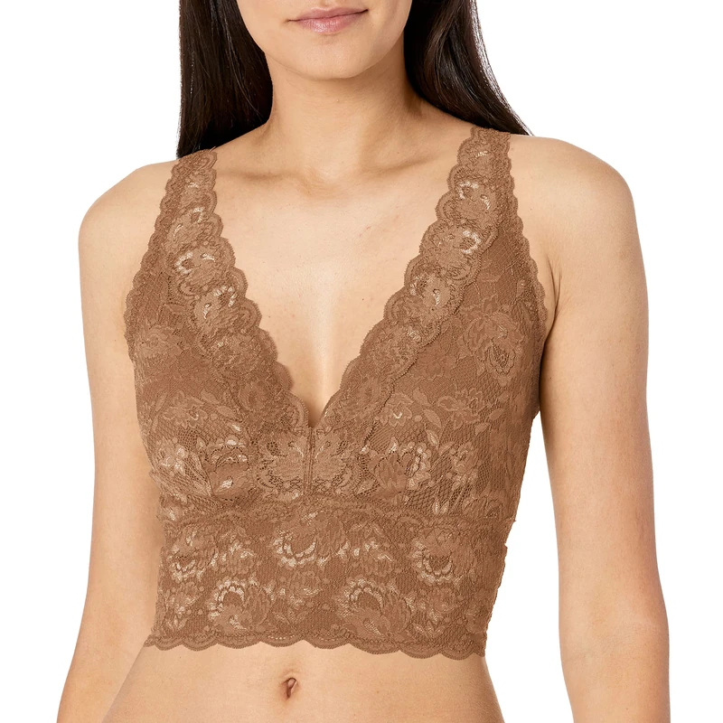 Cosabella Women's Say Never Curvy Plungie Longline Bralette Plunge Bra, Quattro, M