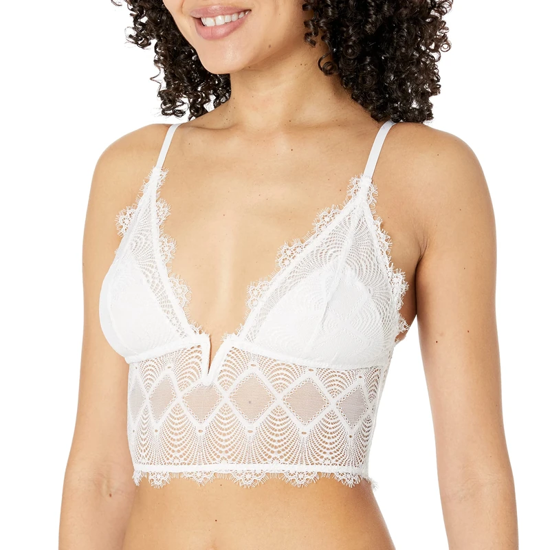 Cosabella Women's Allure Cropped Cami Bra, White, M