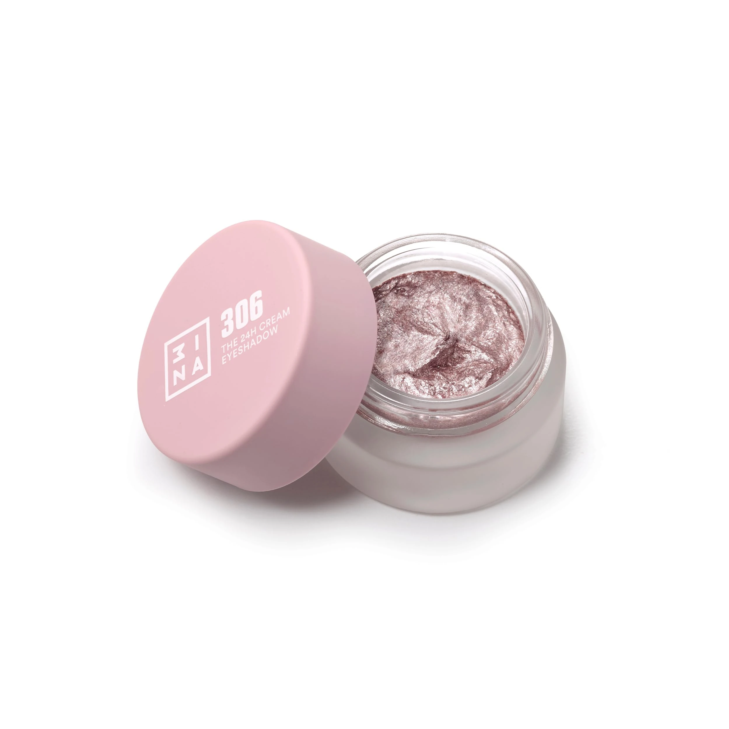 3INA MAKEUP - 24h Cream Eyeshadow 306 - Light Pink - Waterproof, Fast Drying - Matte Shimmer & Glitter