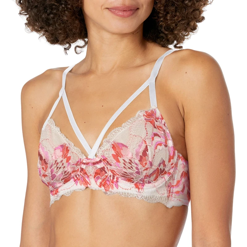 Cosabella Women's Paradise Underwire Demi Bra, Rossa/White, 32B