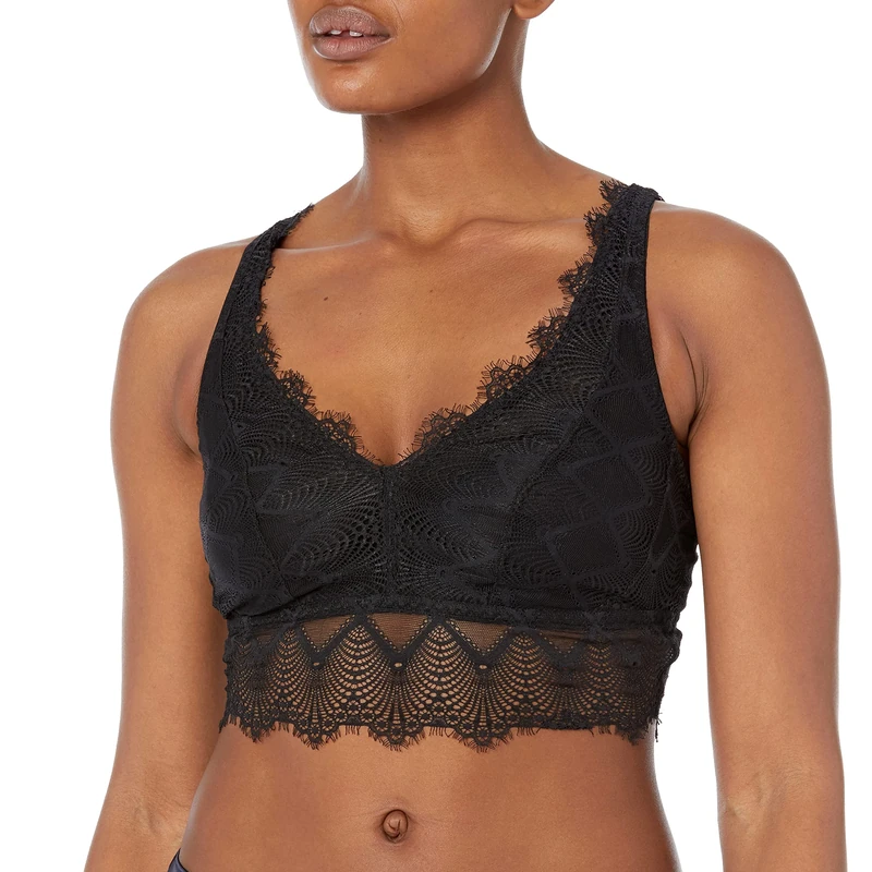 Cosabella Women's Allure Curvy Plunge Bralette Bra, Black, XS